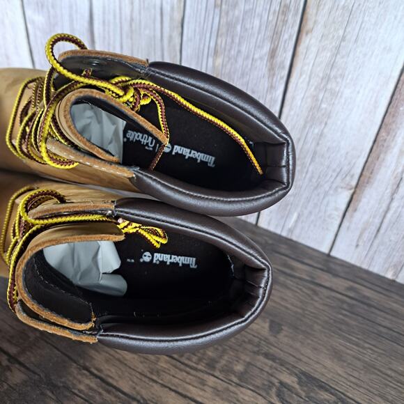 Timberland Tillston 6" Leather Nubuck Heel Boots RebotL Women's Sz 9 Tan (VGC) - Picture 7 of 8